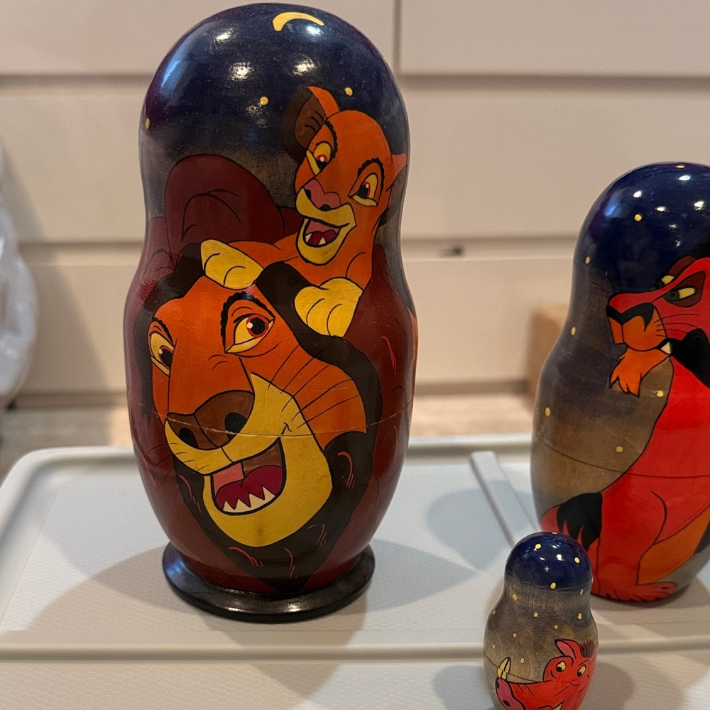 Lion King Hand painted Nesting Dolls
